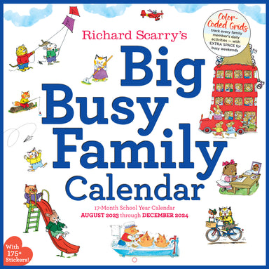 Richard Scarry's Big Busy Family Calendar 2024 with Stickers    