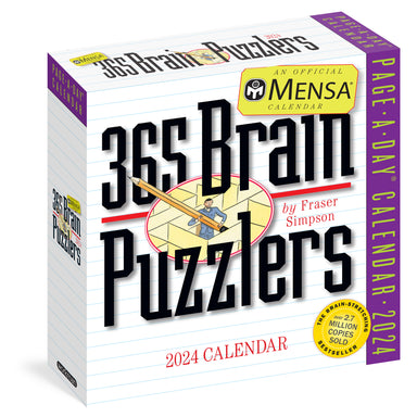 365 Brain Puzzlers An Official Mensa 2024 Page A Day Calendar    