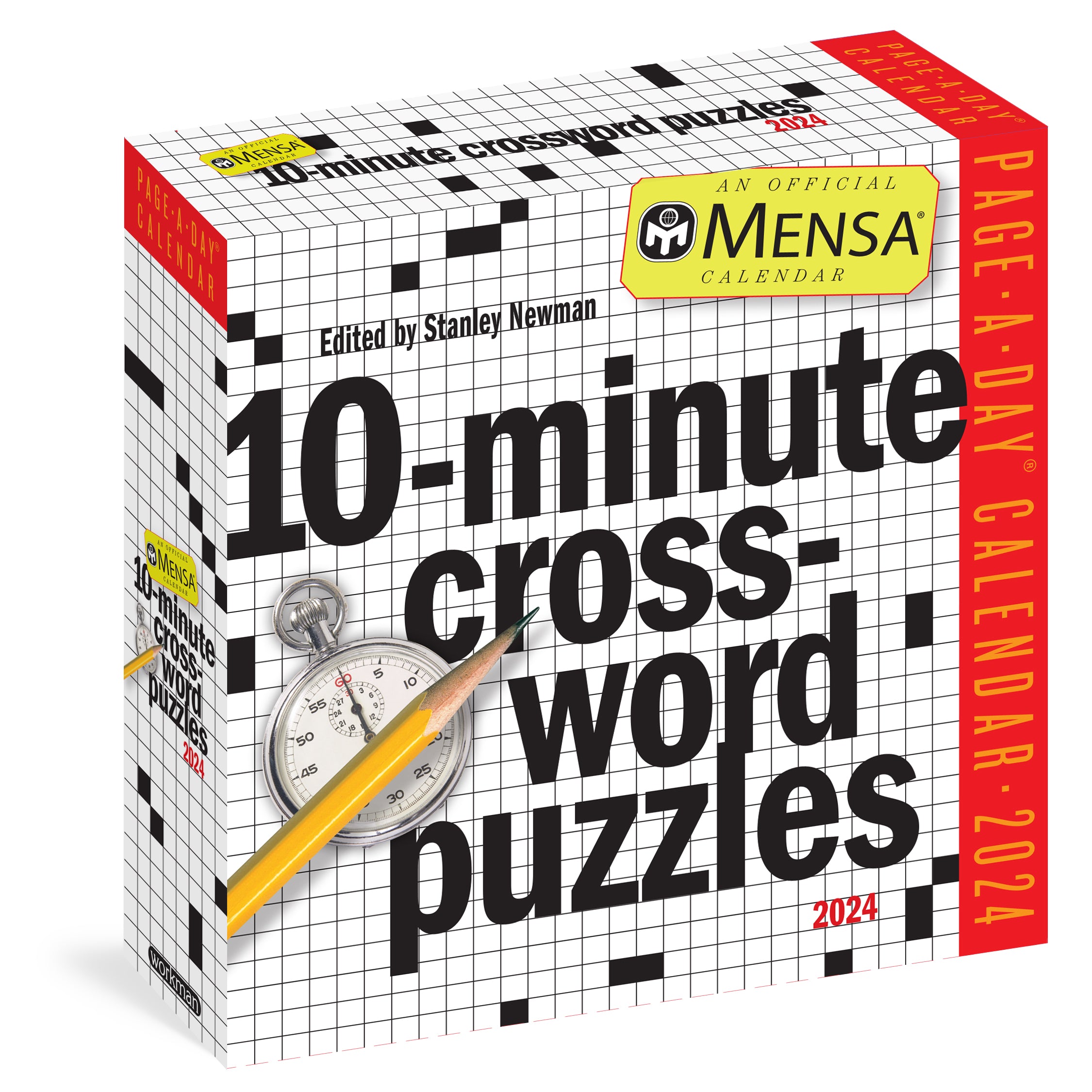 An Official Mensa 10 Minute Crossword Puzzle 2024 Page A Day Calendar