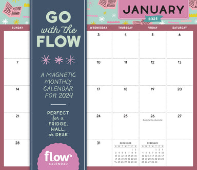 Go With The Flow 2024 Magnetic Monthly Calendar    