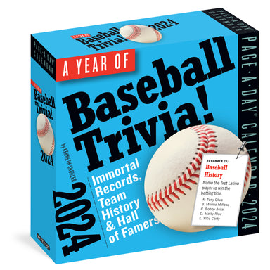 A Year of Baseball Trivia 2024 Page A Day Calendar    