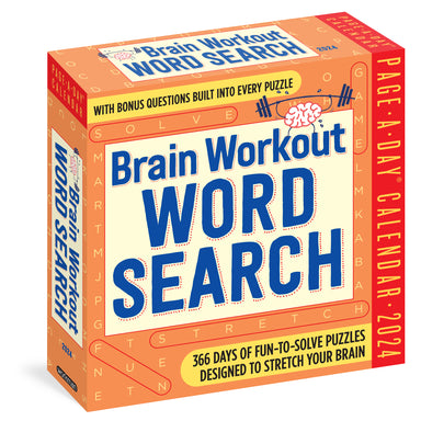 Brain Workout Word Search 2024 Page A Day Calendar    