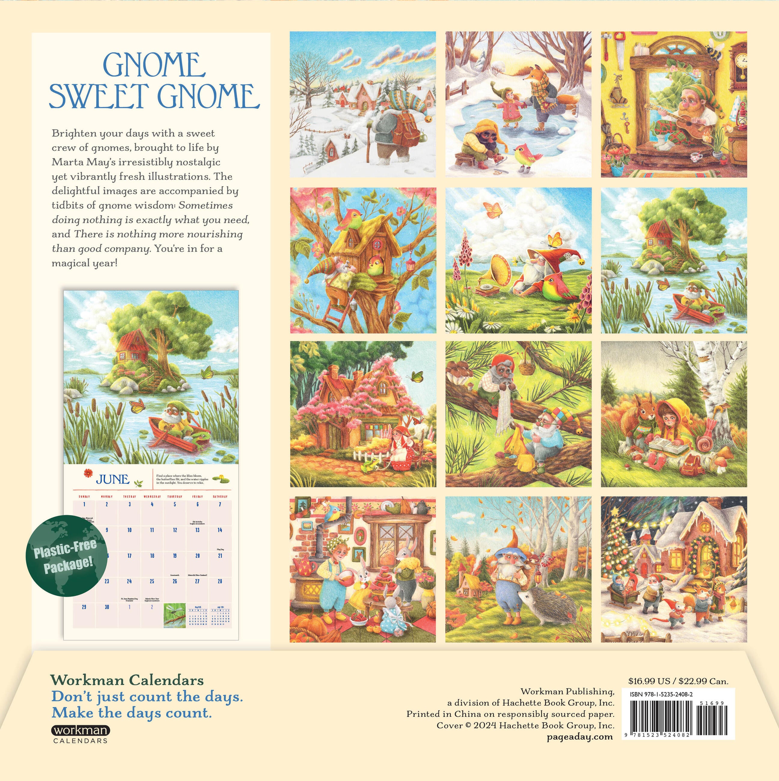 Gnome Life 2025 Wall Calendar    