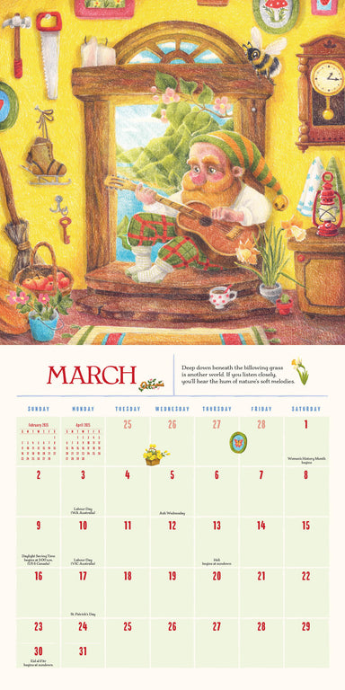 Gnome Life 2025 Wall Calendar    