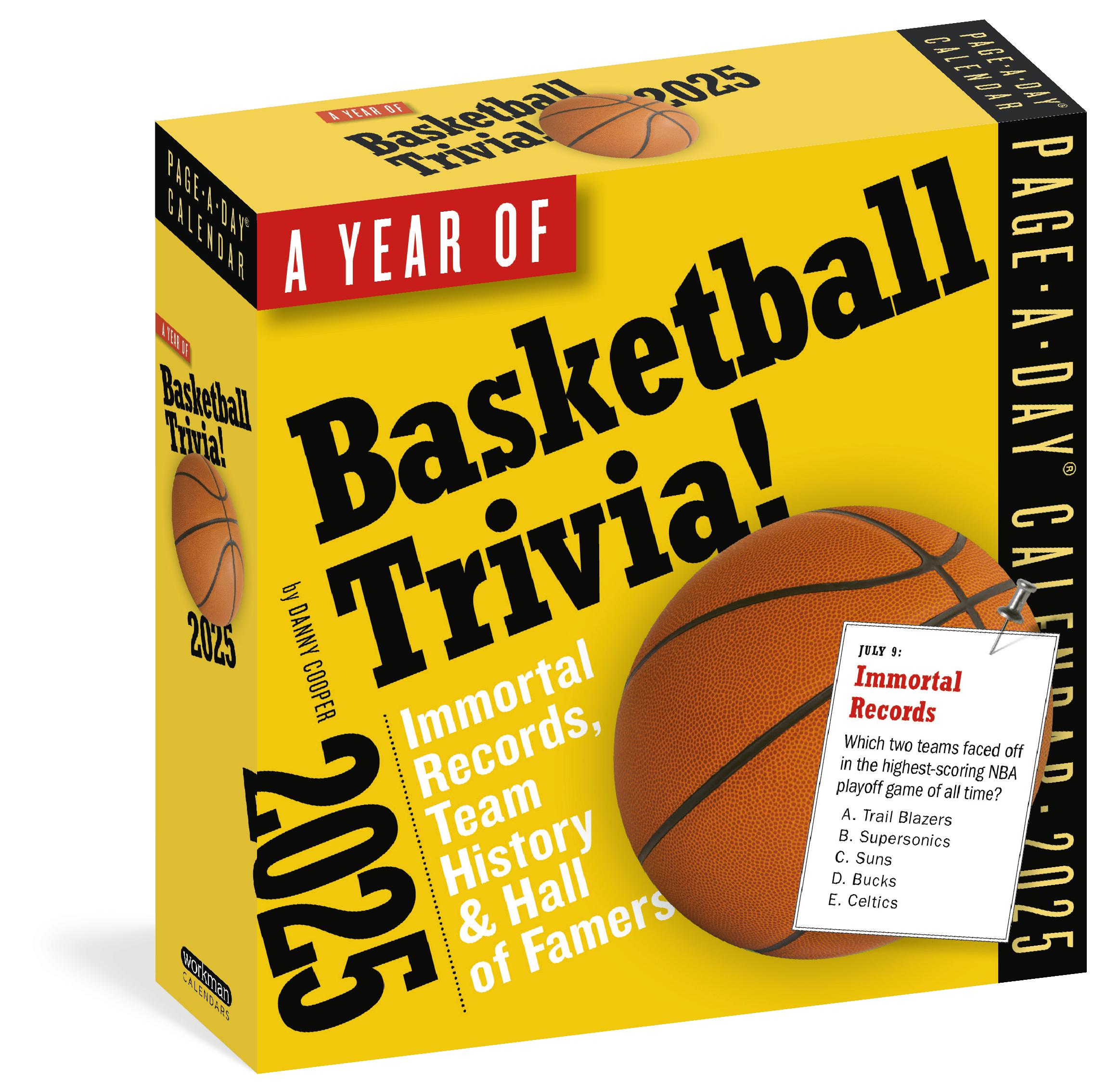 A Year of Basketball Trivia 2025 Page A Day Calendar    