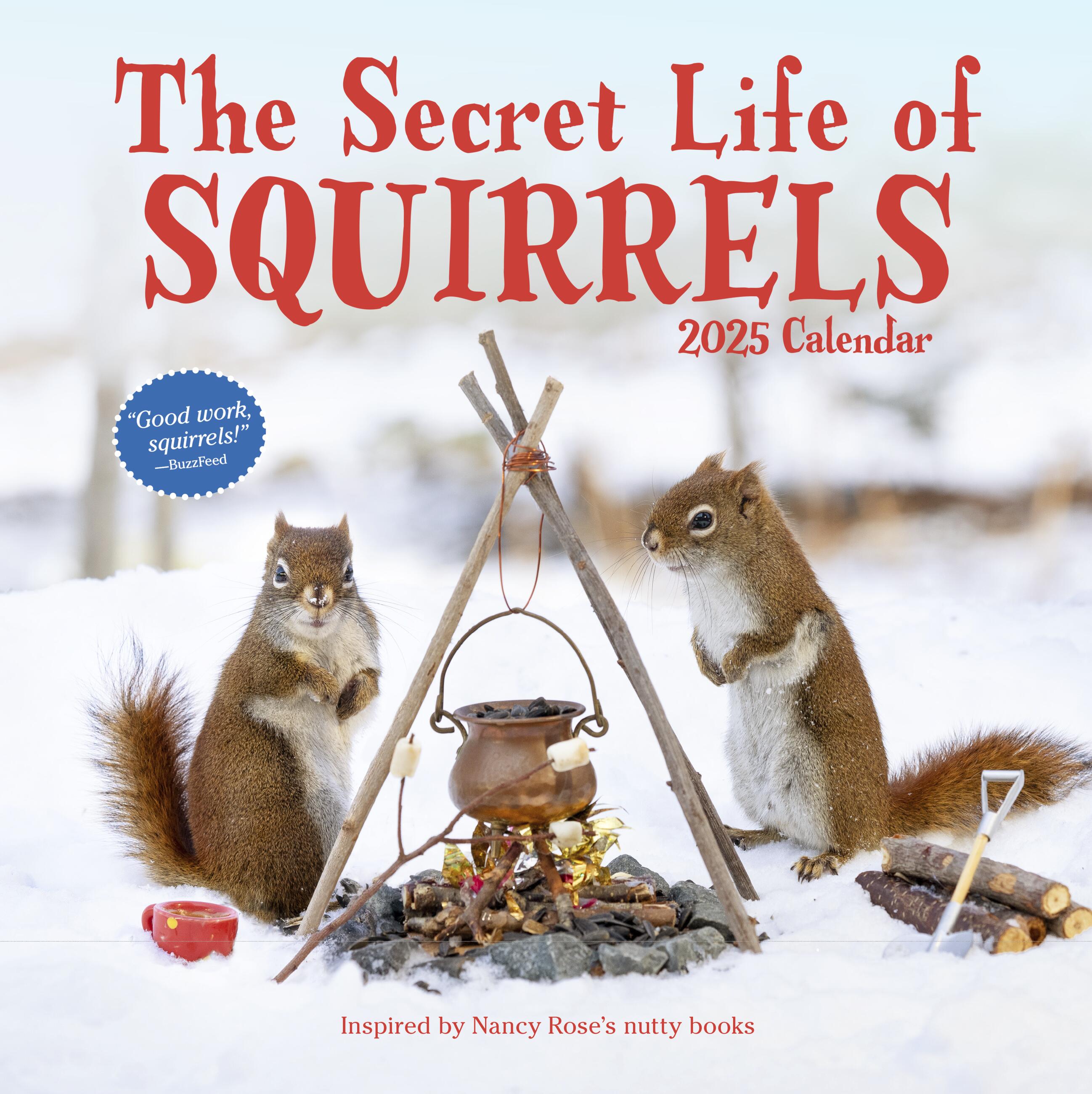 The Secret Life of Squirrels 2025 Wall Calendar    