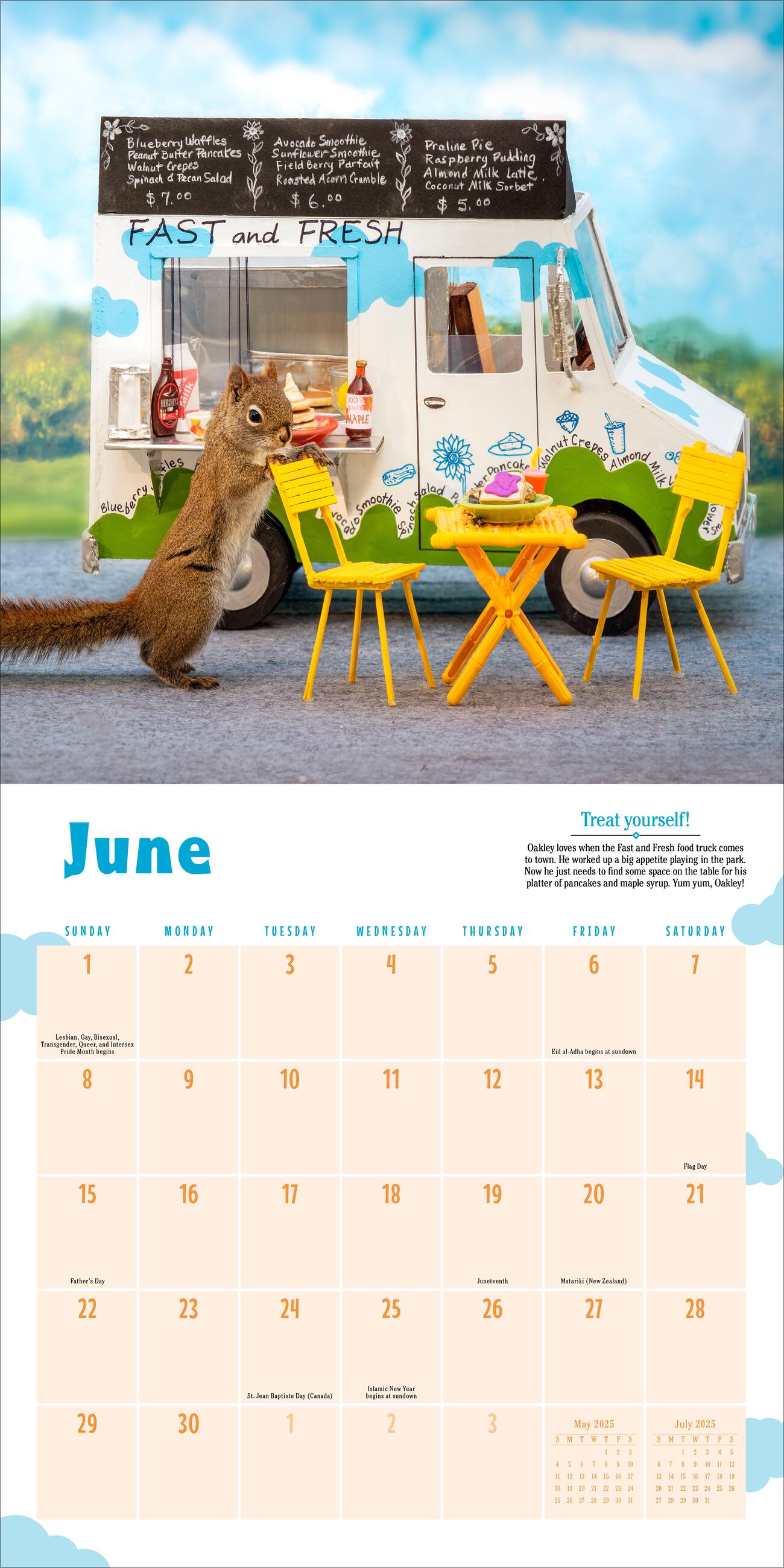 The Secret Life of Squirrels 2025 Wall Calendar    