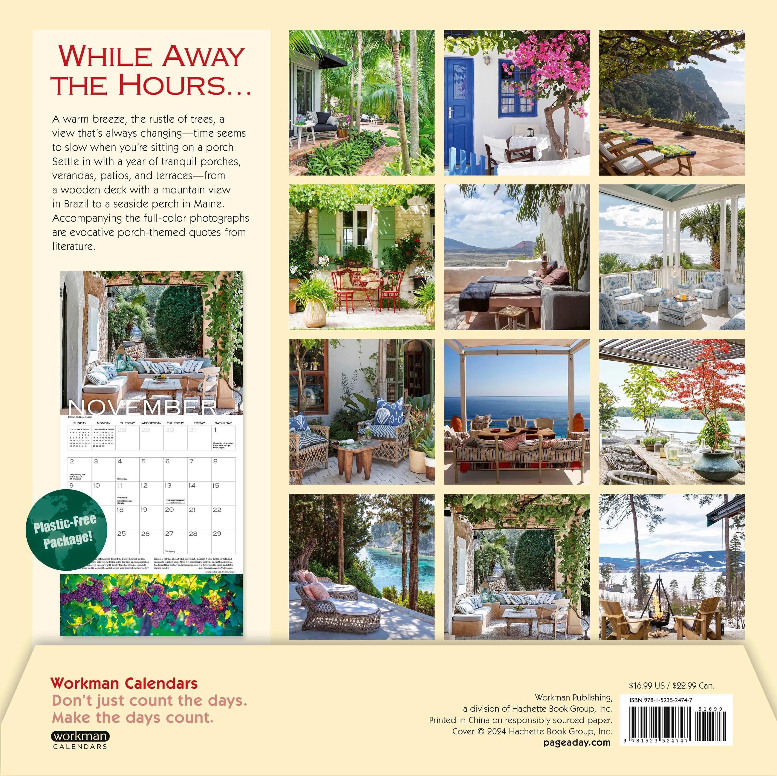 Out On The Porch 2025 Wall Calendar    