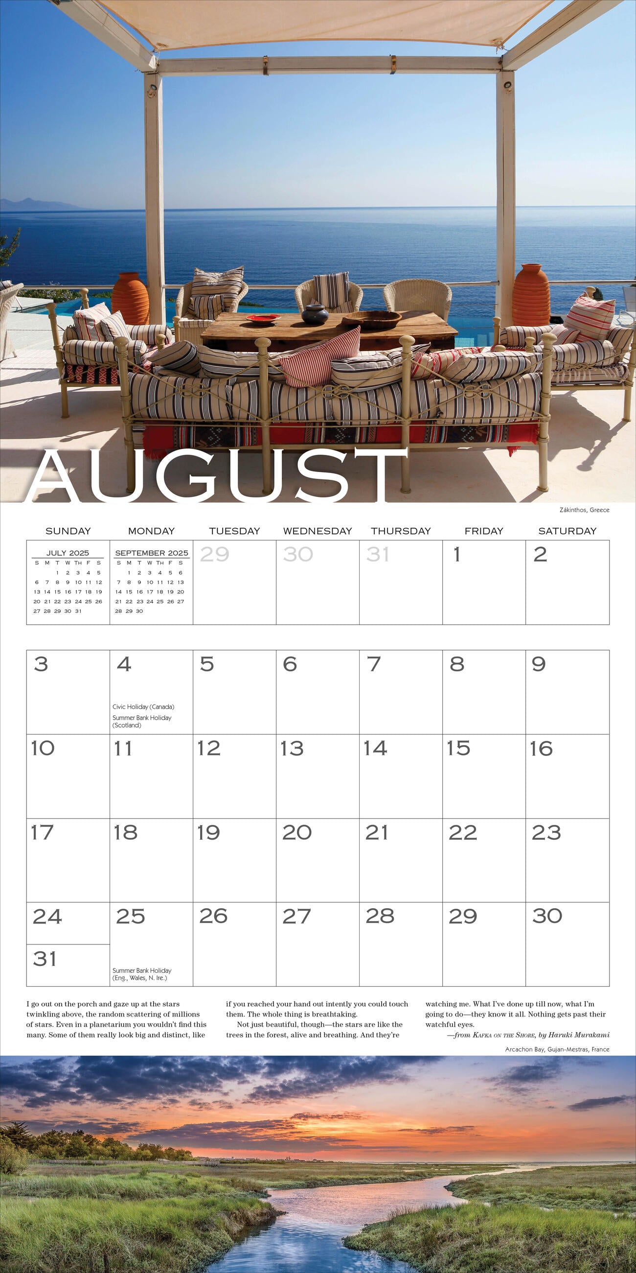 Out On The Porch 2025 Wall Calendar    