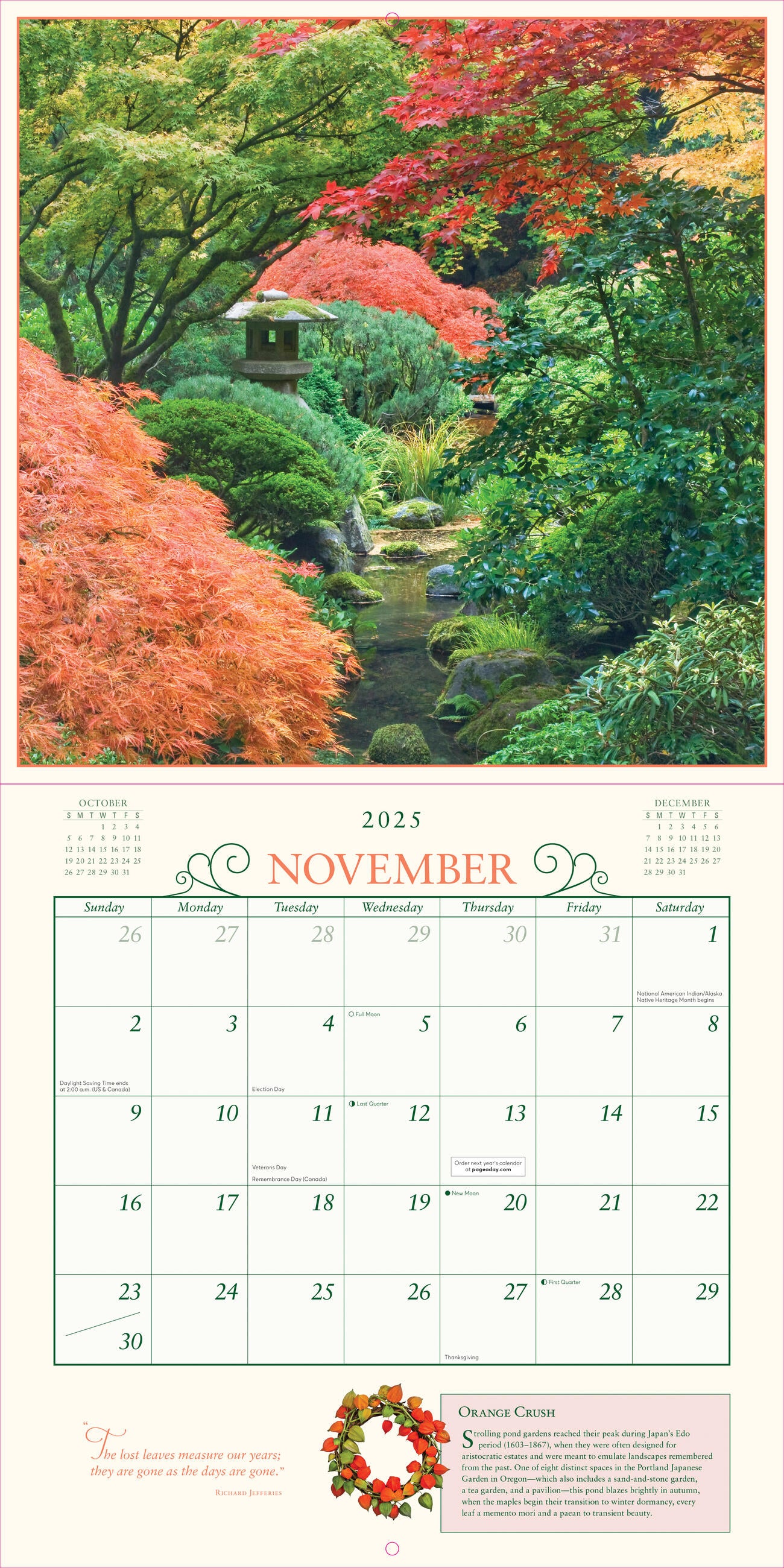 Secret Garden 2025 Wall Calendar    