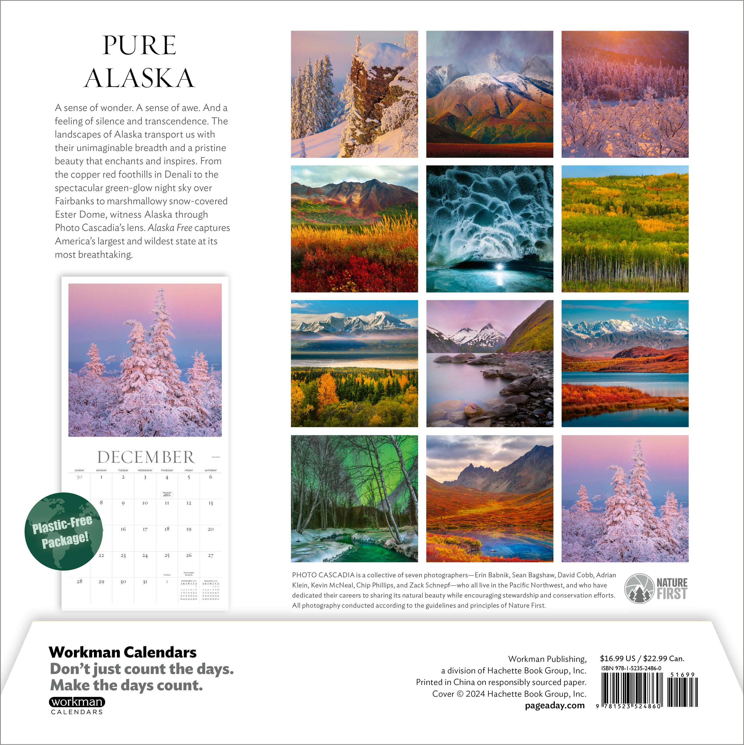 Alaska Free a Year of Natural Wonders 2025 Wall Calendar    