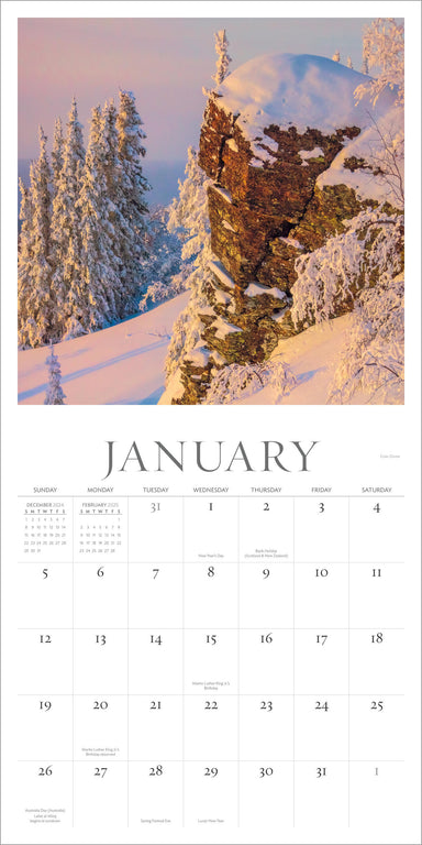 Alaska Free a Year of Natural Wonders 2025 Wall Calendar    