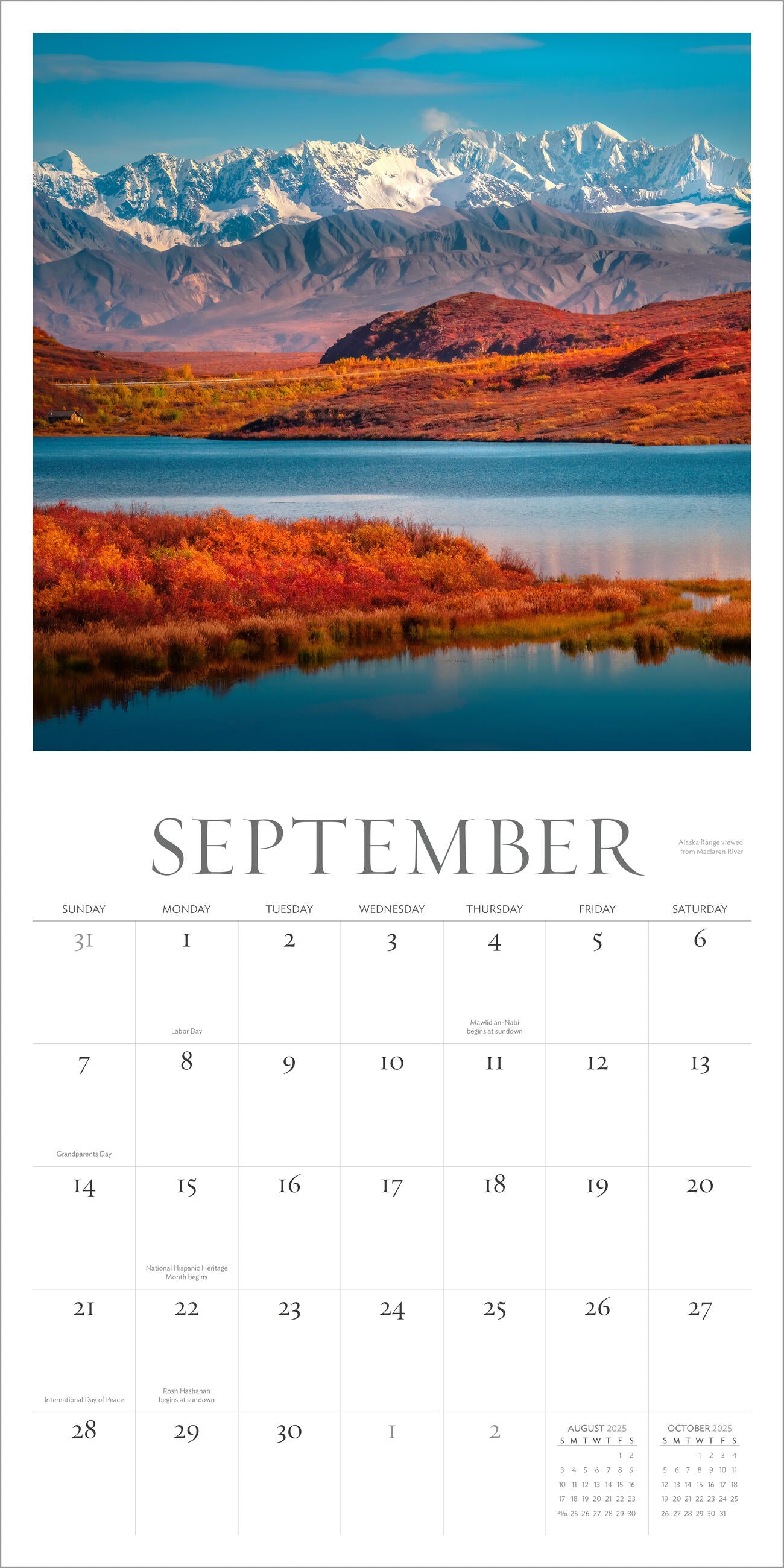 Alaska Free a Year of Natural Wonders 2025 Wall Calendar    