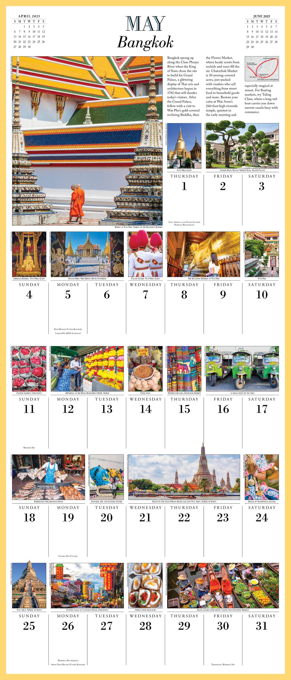 1,000 Places To See Before You Die Picture A Day 2025 Wall Calendar    