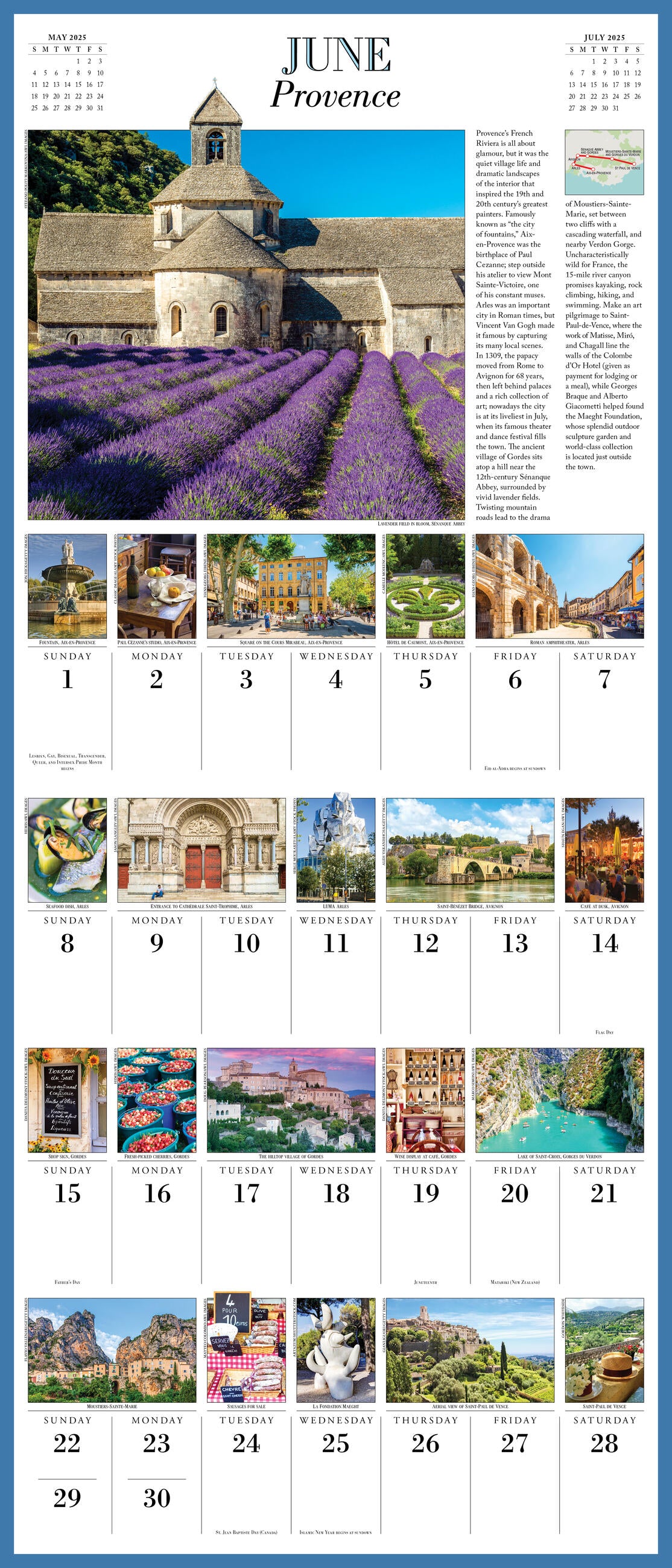 1,000 Places To See Before You Die Picture A Day 2025 Wall Calendar    