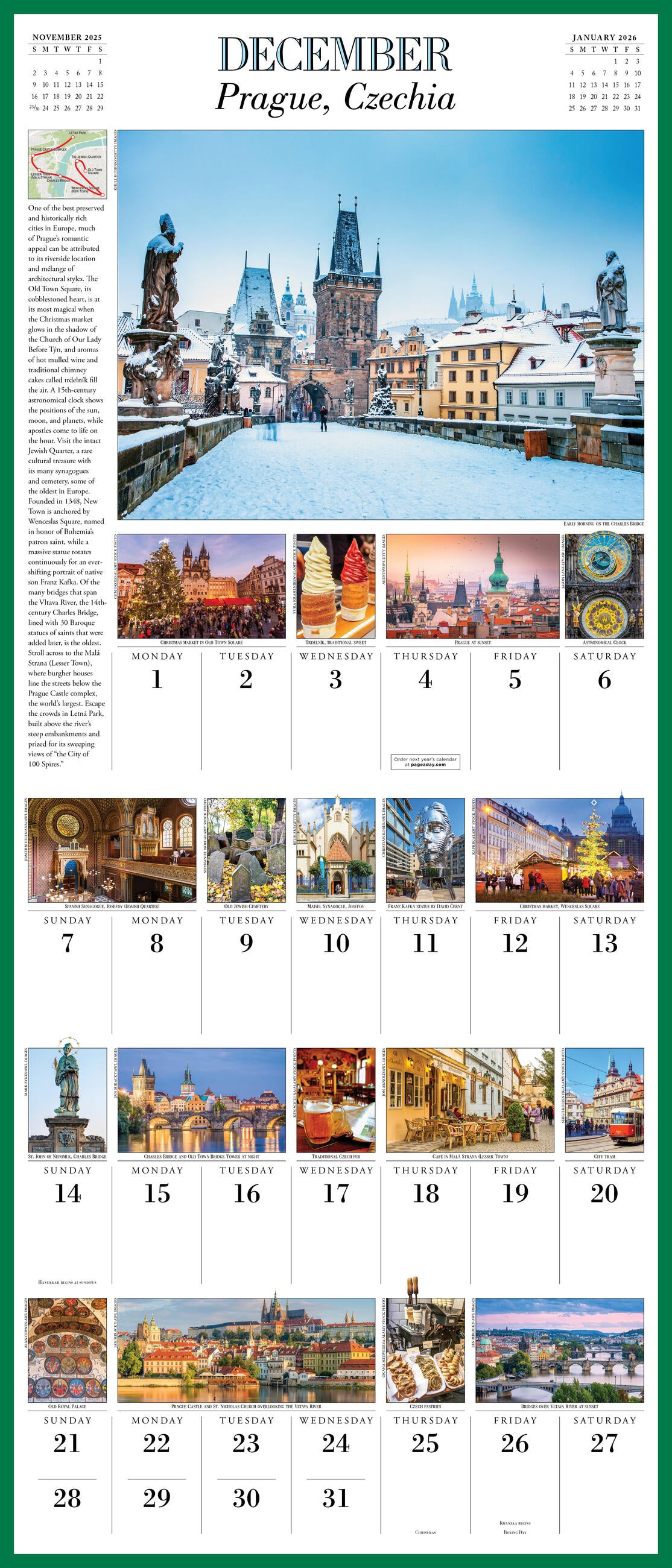 1,000 Places To See Before You Die Picture A Day 2025 Wall Calendar    