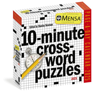 10-Minute Crossword Puzzles an Official Mensa 2025 Page A Day Calendar    