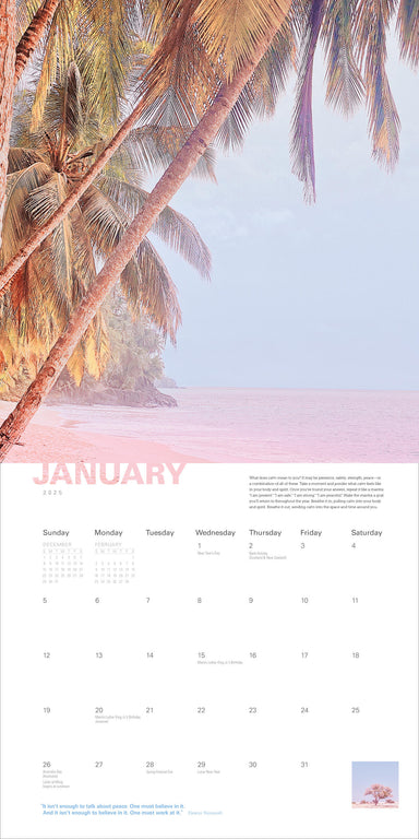 A Calendar of Calm 2025 Wall Calendar    