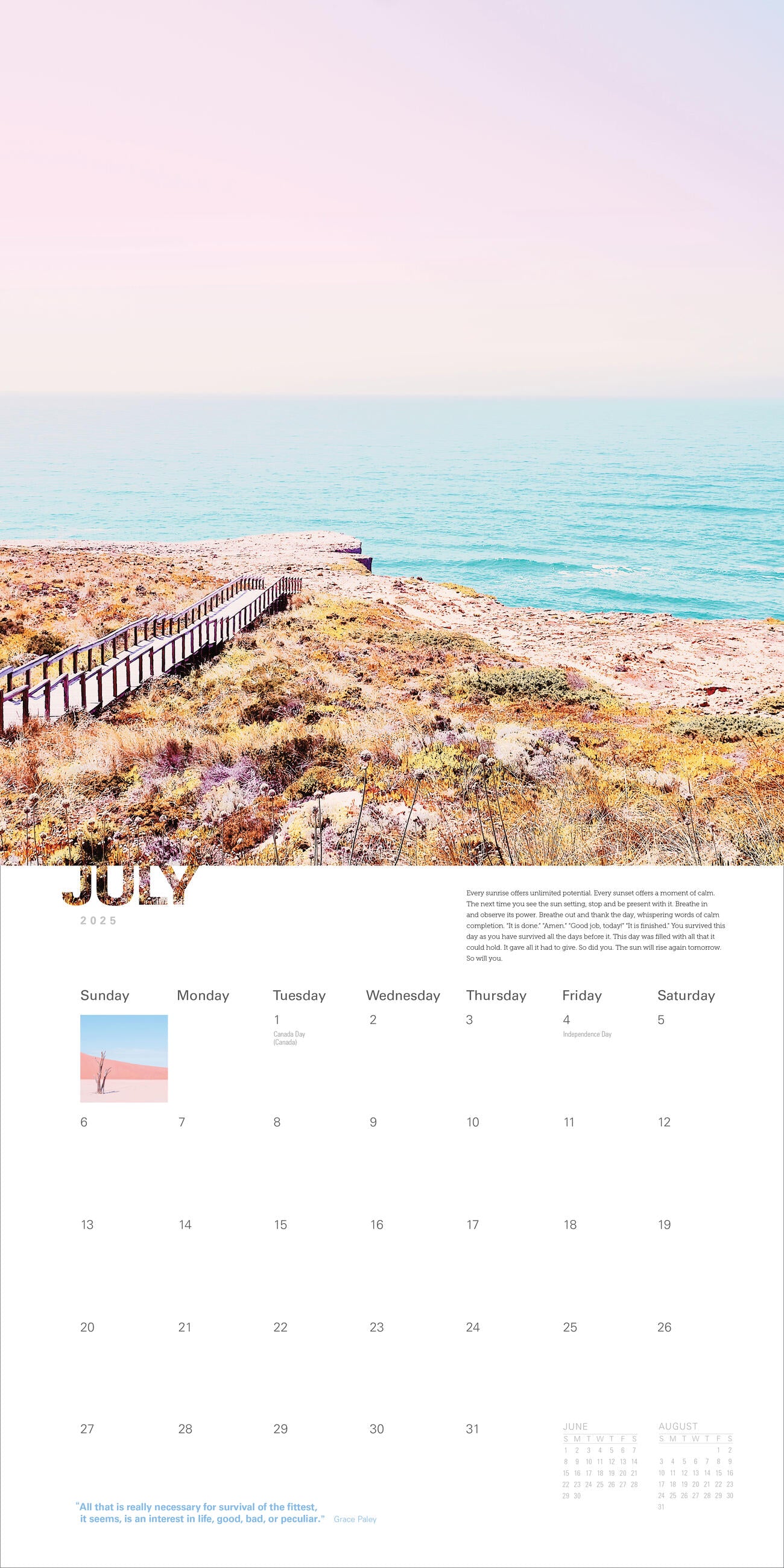 A Calendar of Calm 2025 Wall Calendar    