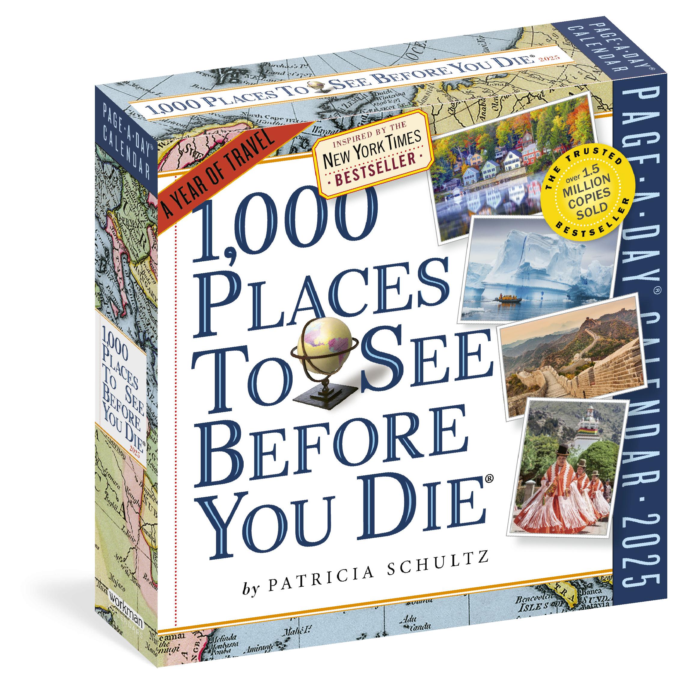 1,000 Places To See Before You Die 2025 Page A Day Calendar    