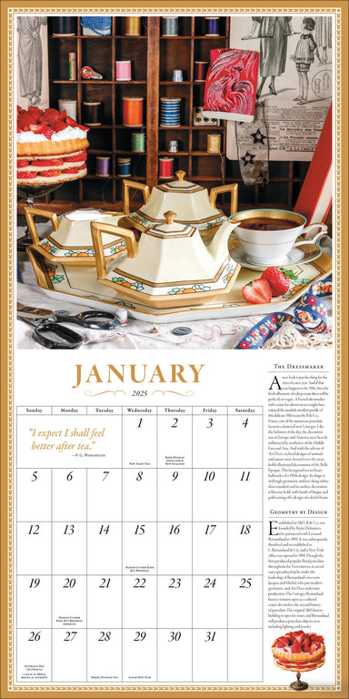 The Collectible Teapot 2025 Wall Calendar    