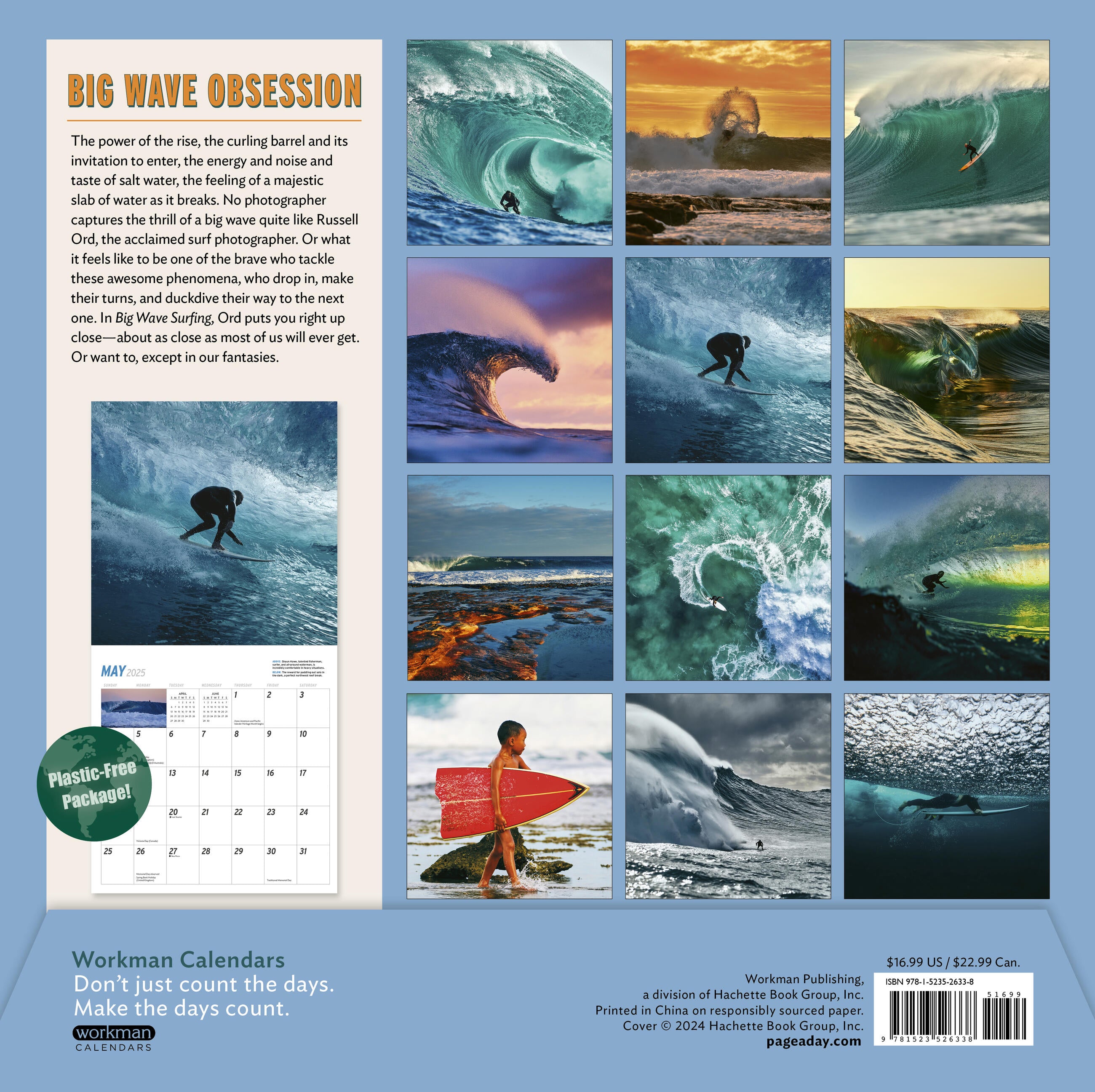 Big Wave Surfing 2025 Wall Calendar    