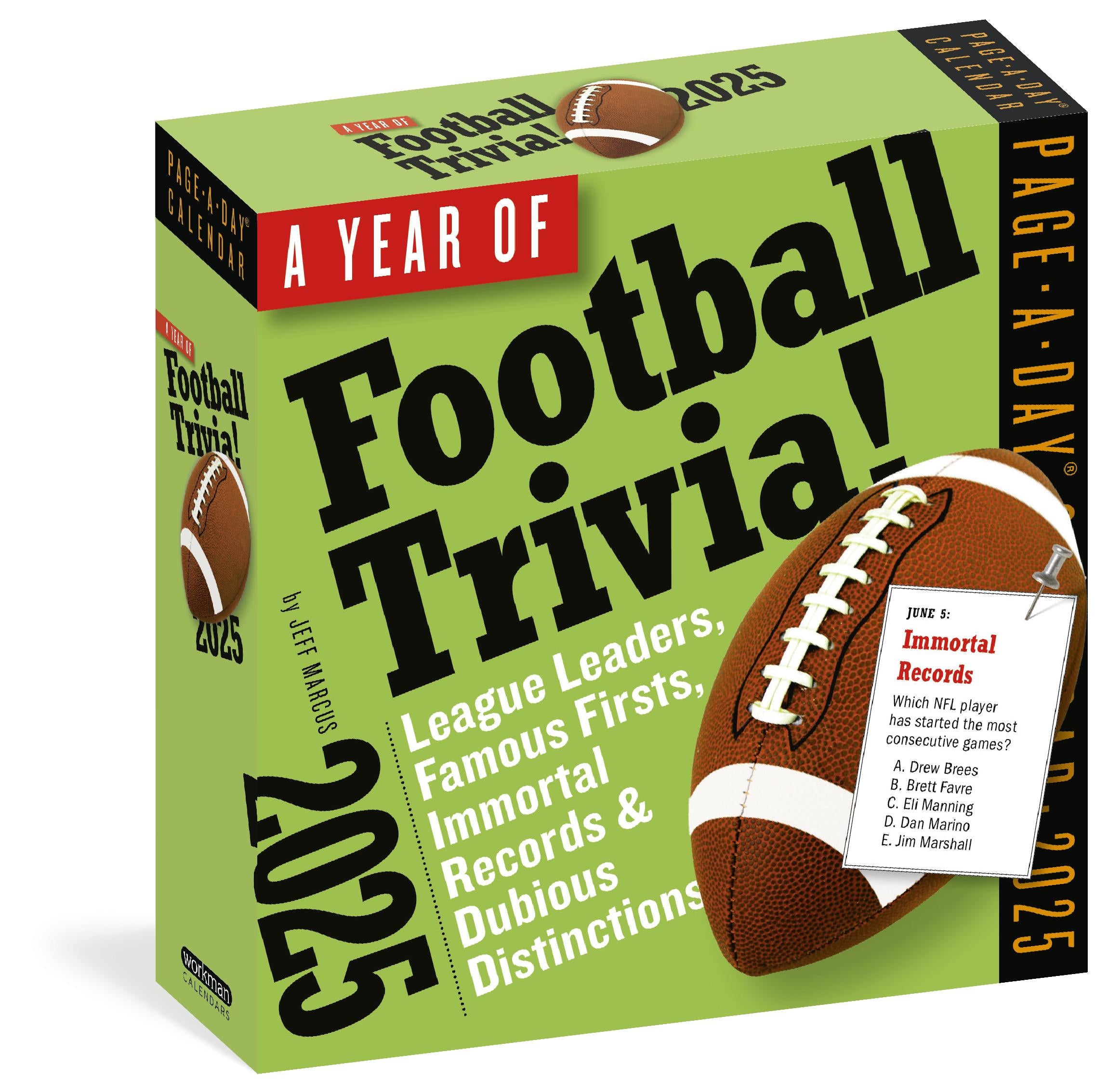 A Year of Football Trivia 2025 Page A Day Calendar    