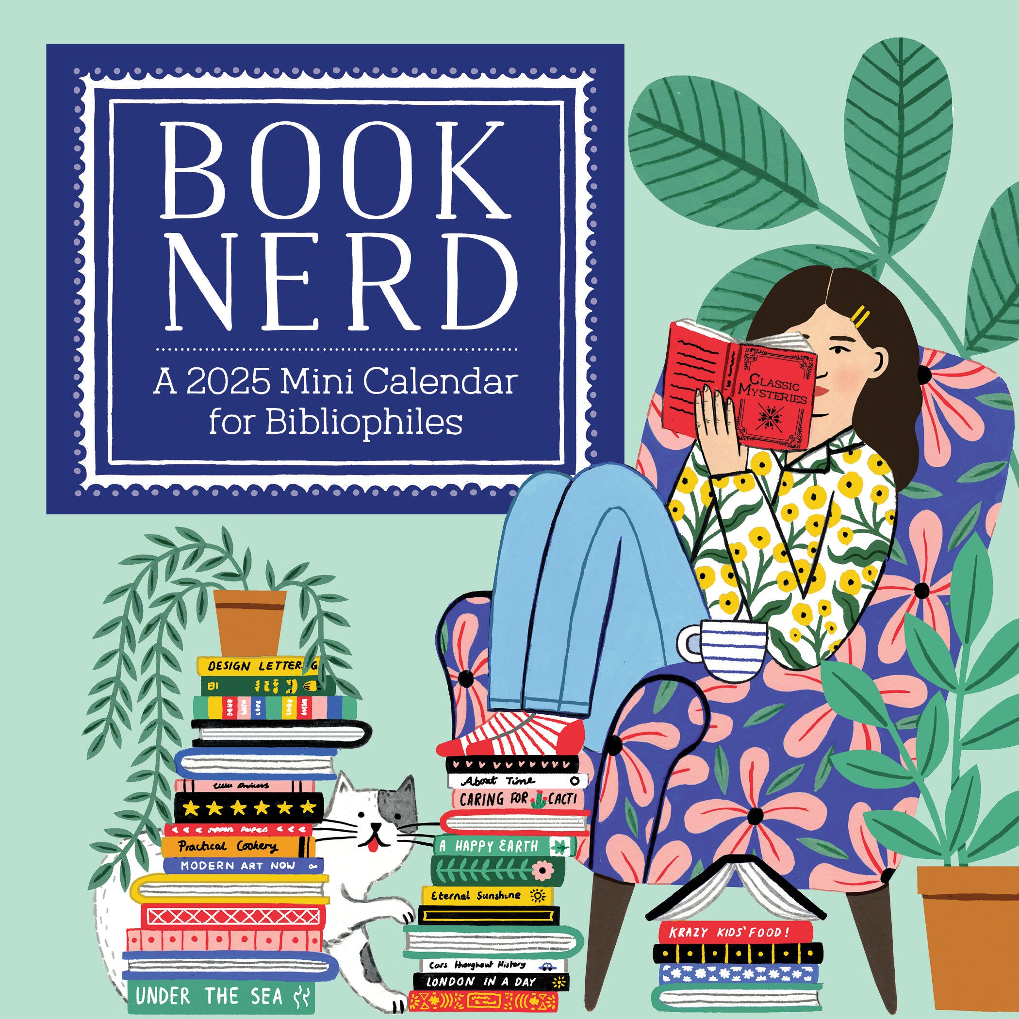 Book Nerd 2025 Mini Wall Calendar    