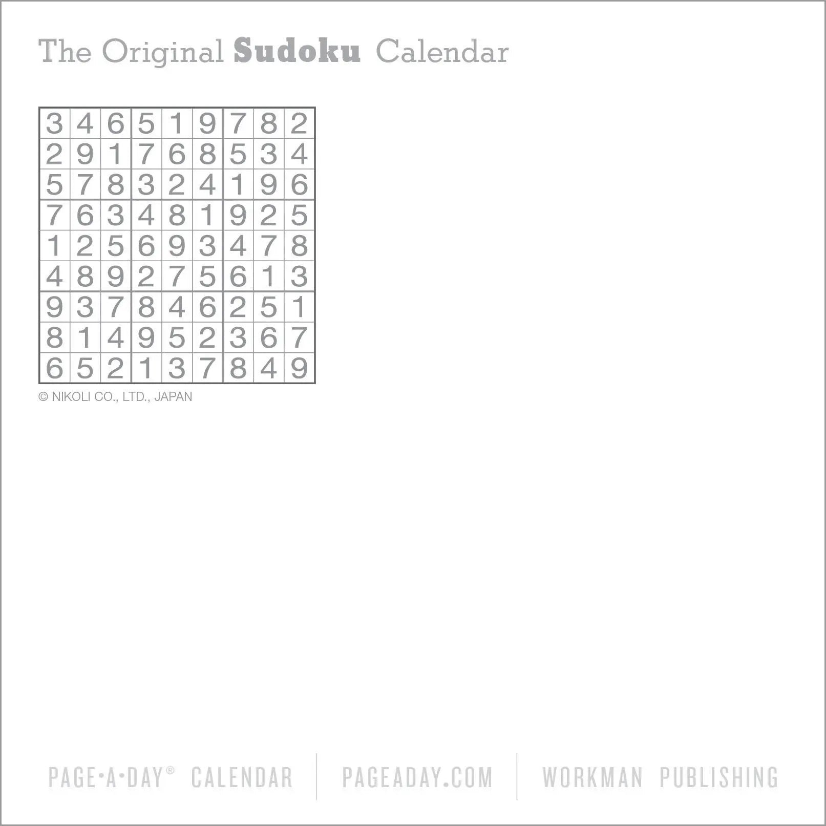Original Sudoku 2026 Page-a-Day Calendar