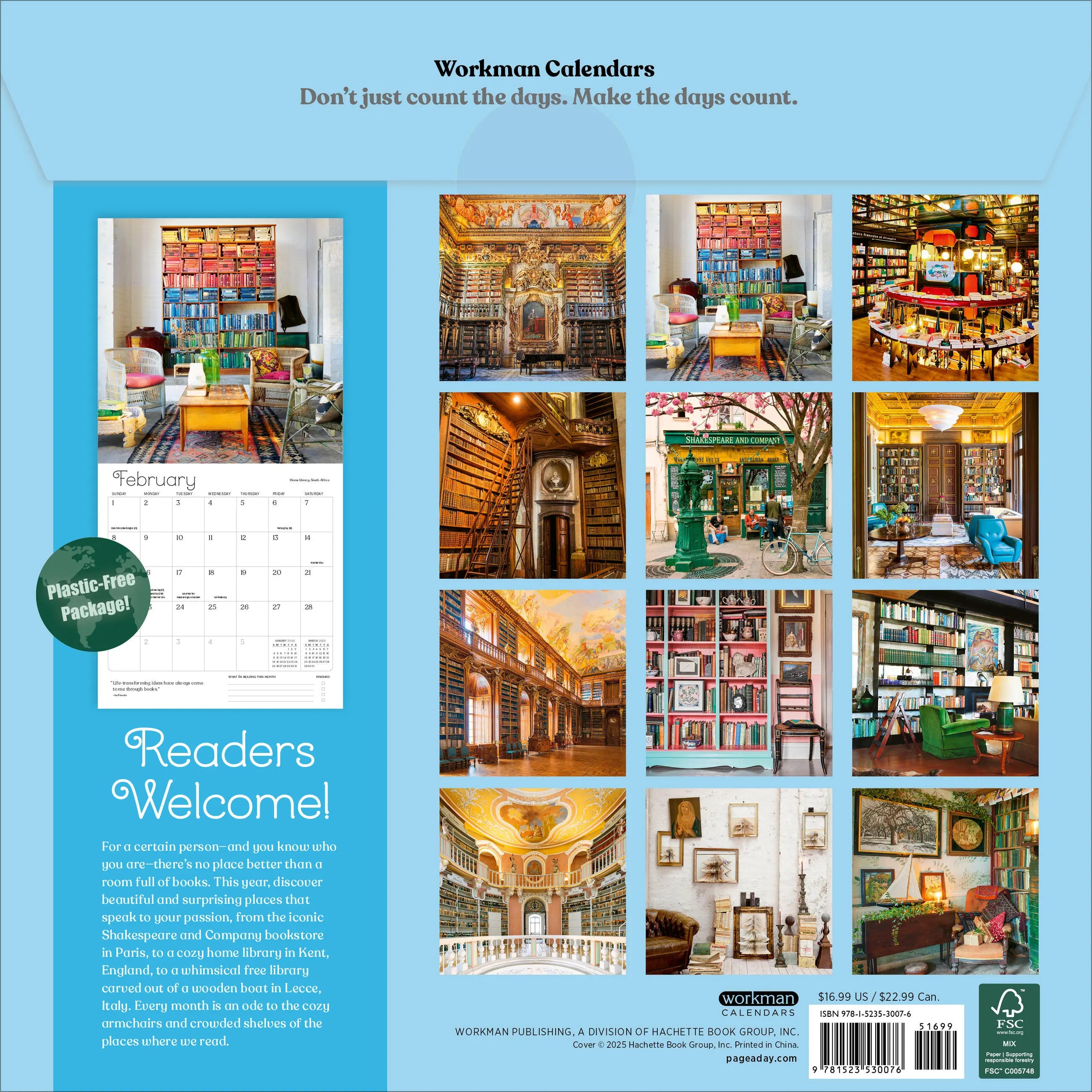 A Calendar For Book Lovers 2026 Wall Calendar