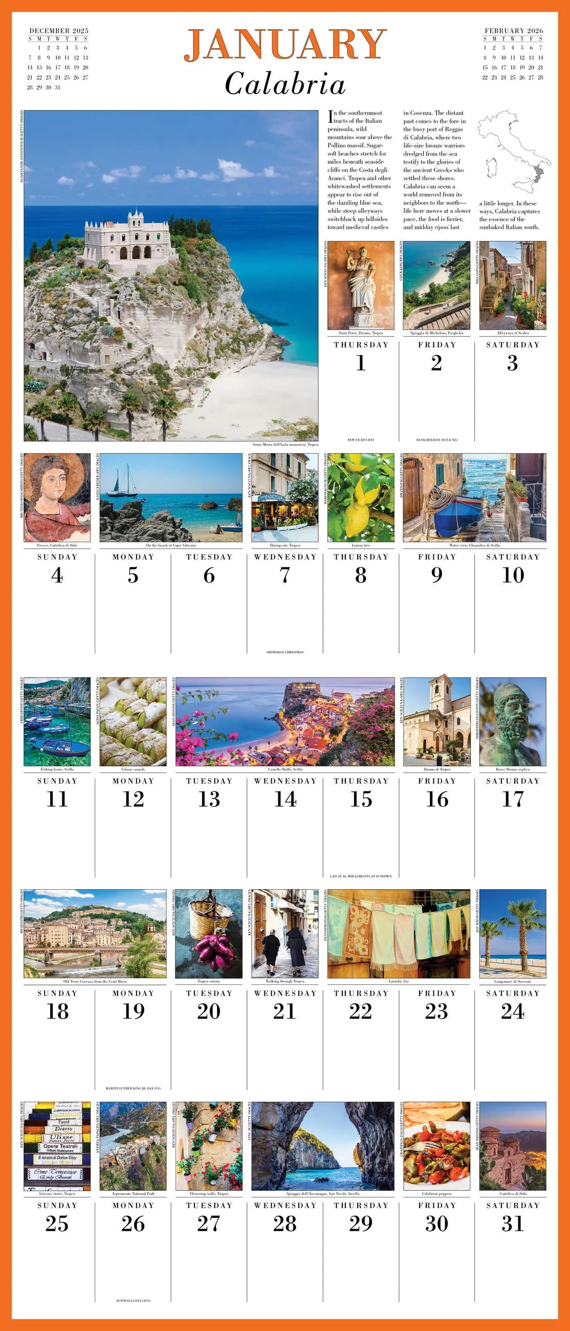 365 Days in Italy 2026 Picture-a-Day Wall Calendar