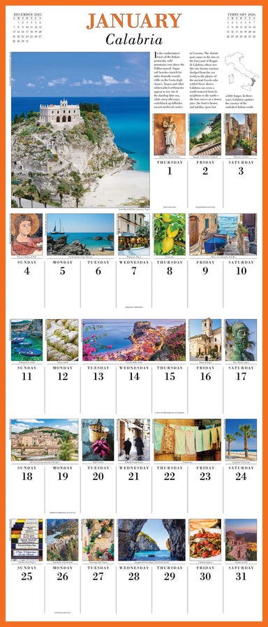 365 Days in Italy 2026 Picture-a-Day Wall Calendar