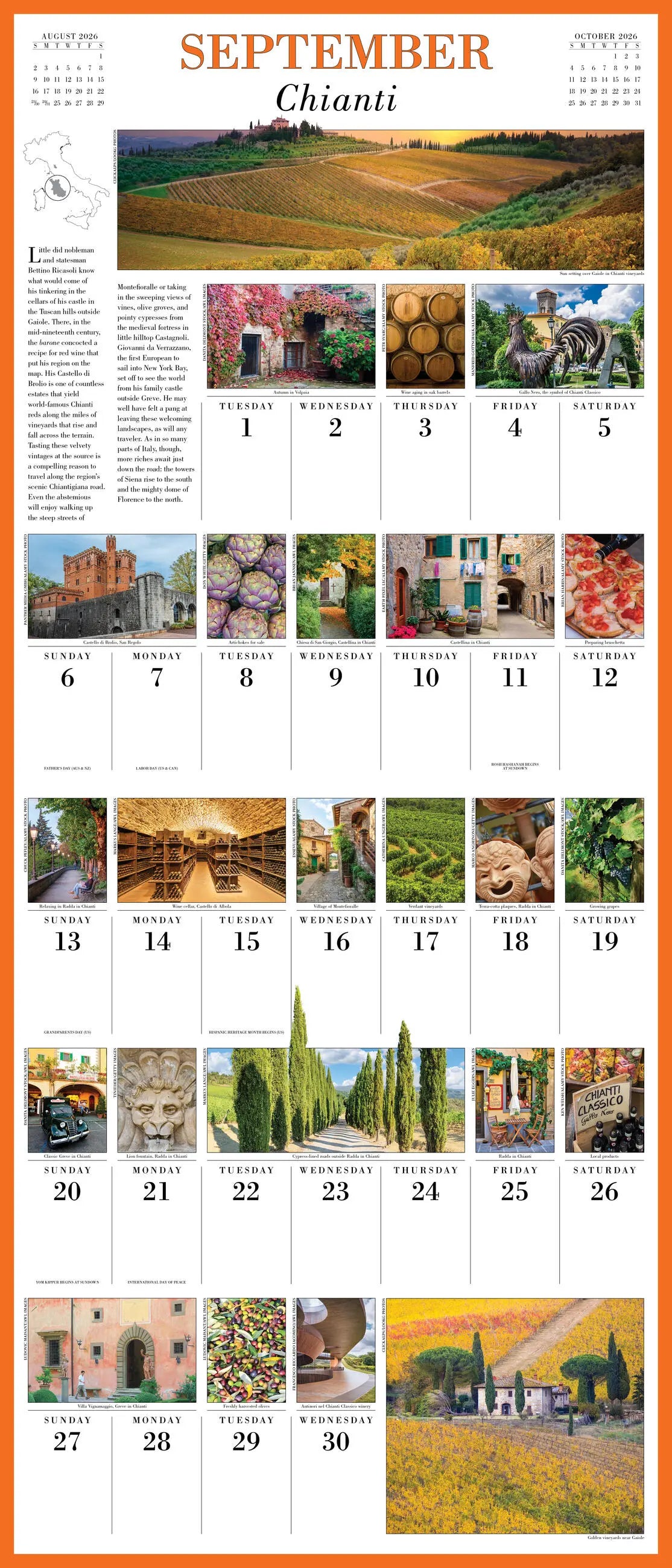 365 Days in Italy 2026 Picture-a-Day Wall Calendar