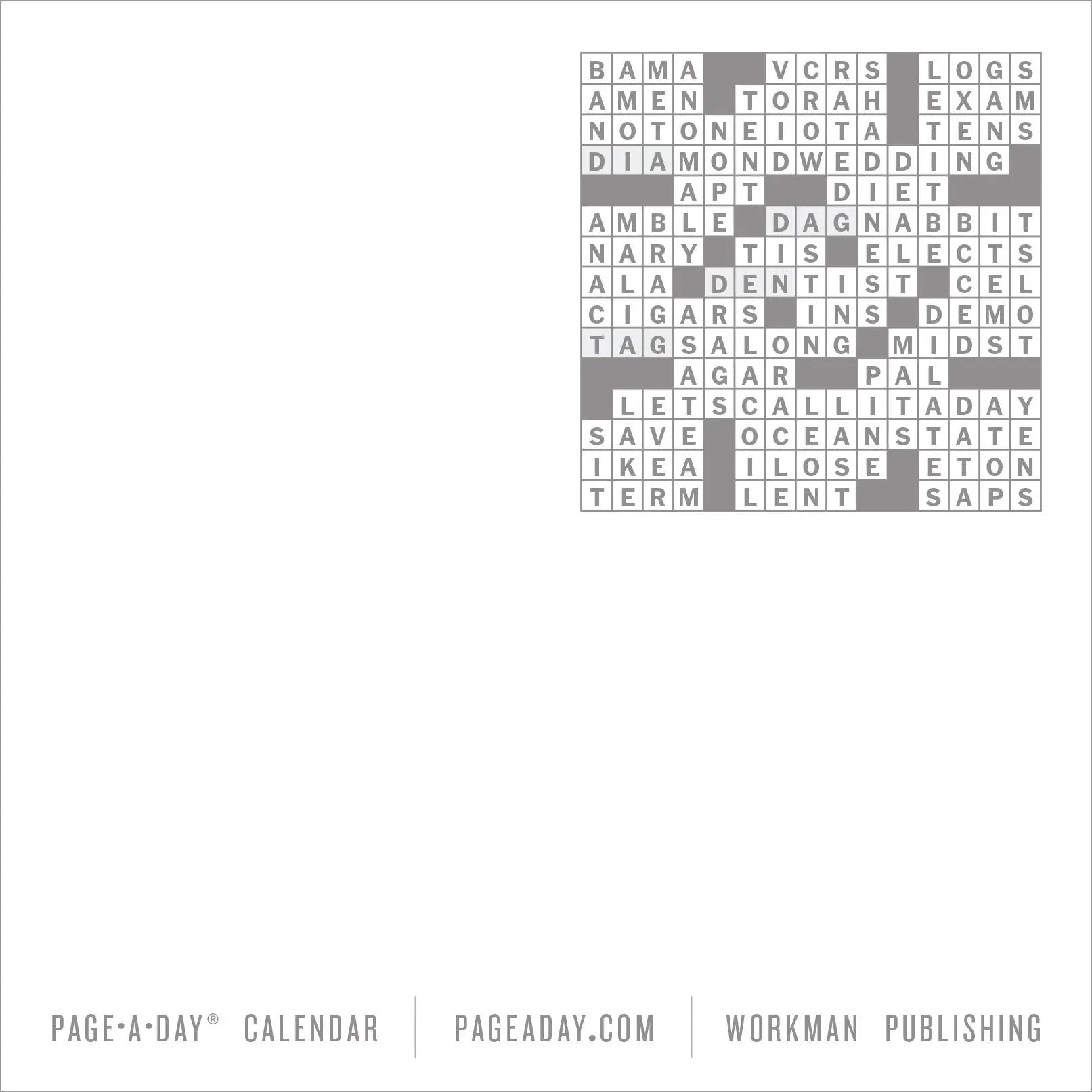 New York Times Crossword 2026 Page-a-Day Calendar