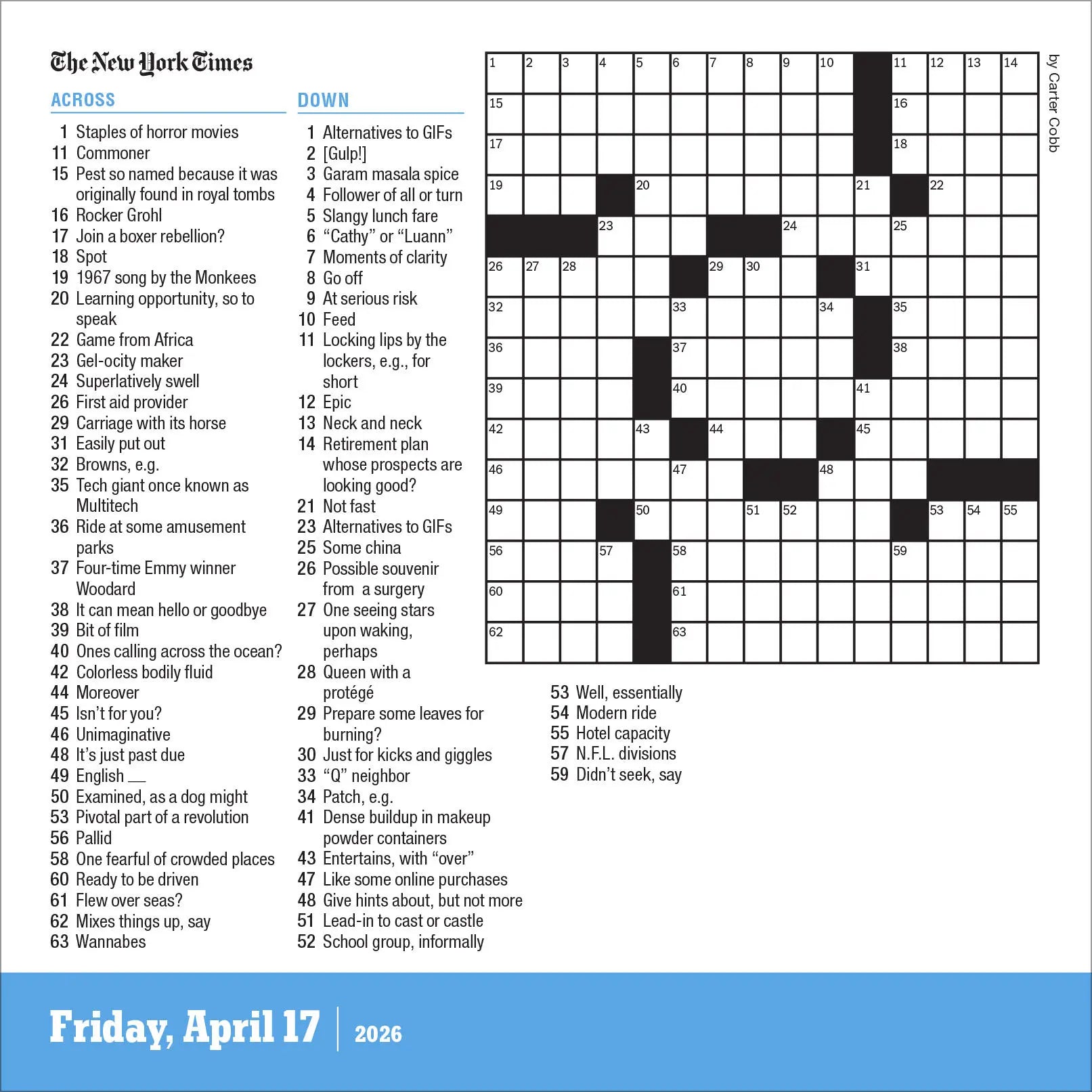 New York Times Crossword 2026 Page-a-Day Calendar