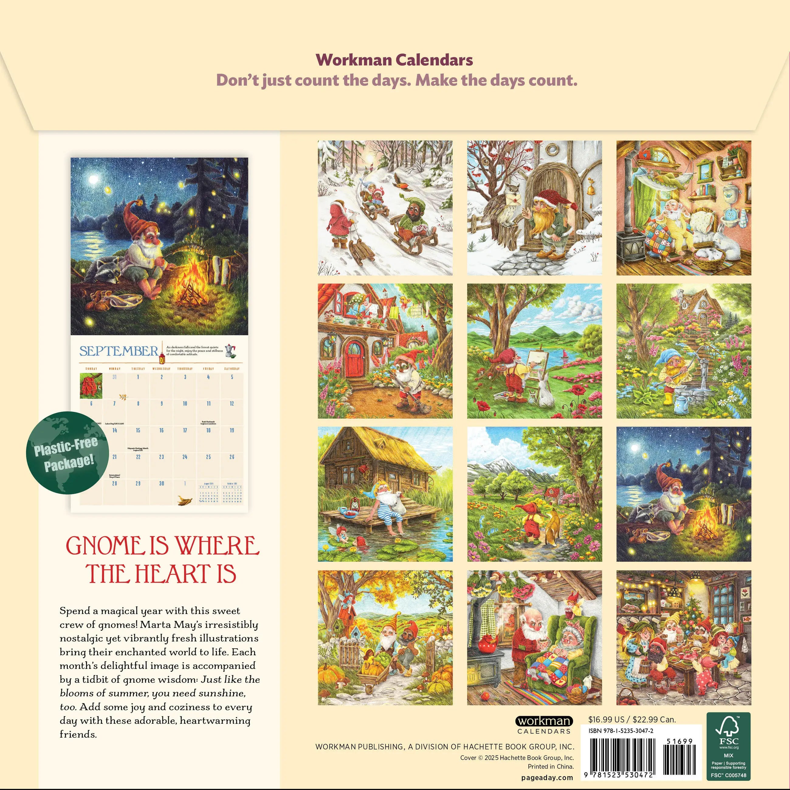 Gnome Life 2026 Wall Calendar