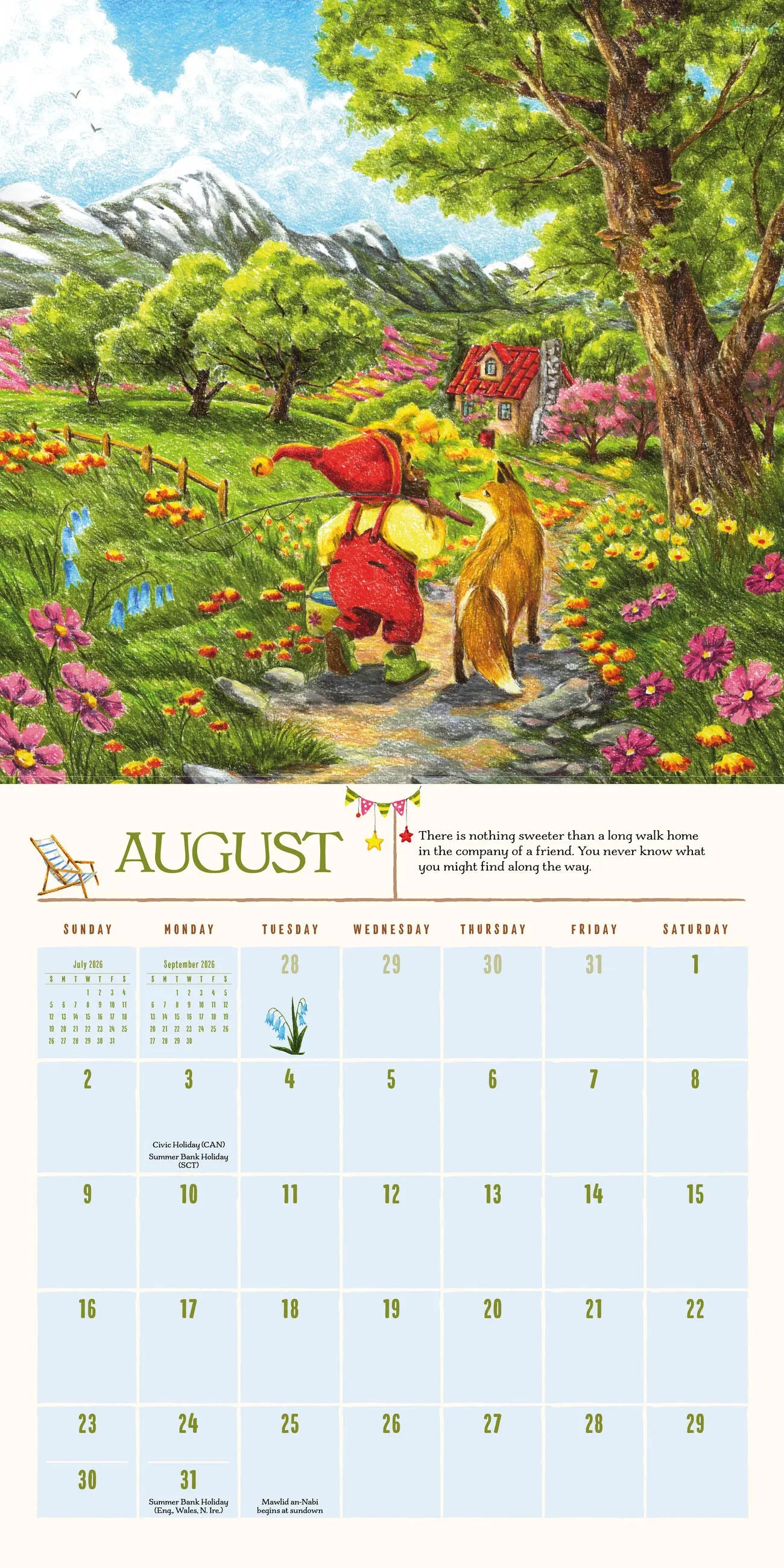 Gnome Life 2026 Wall Calendar