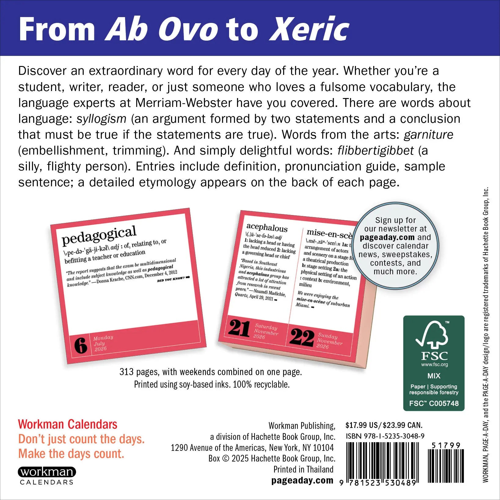 365 New Words-a-Year 2026 Page-a-Day Calendar