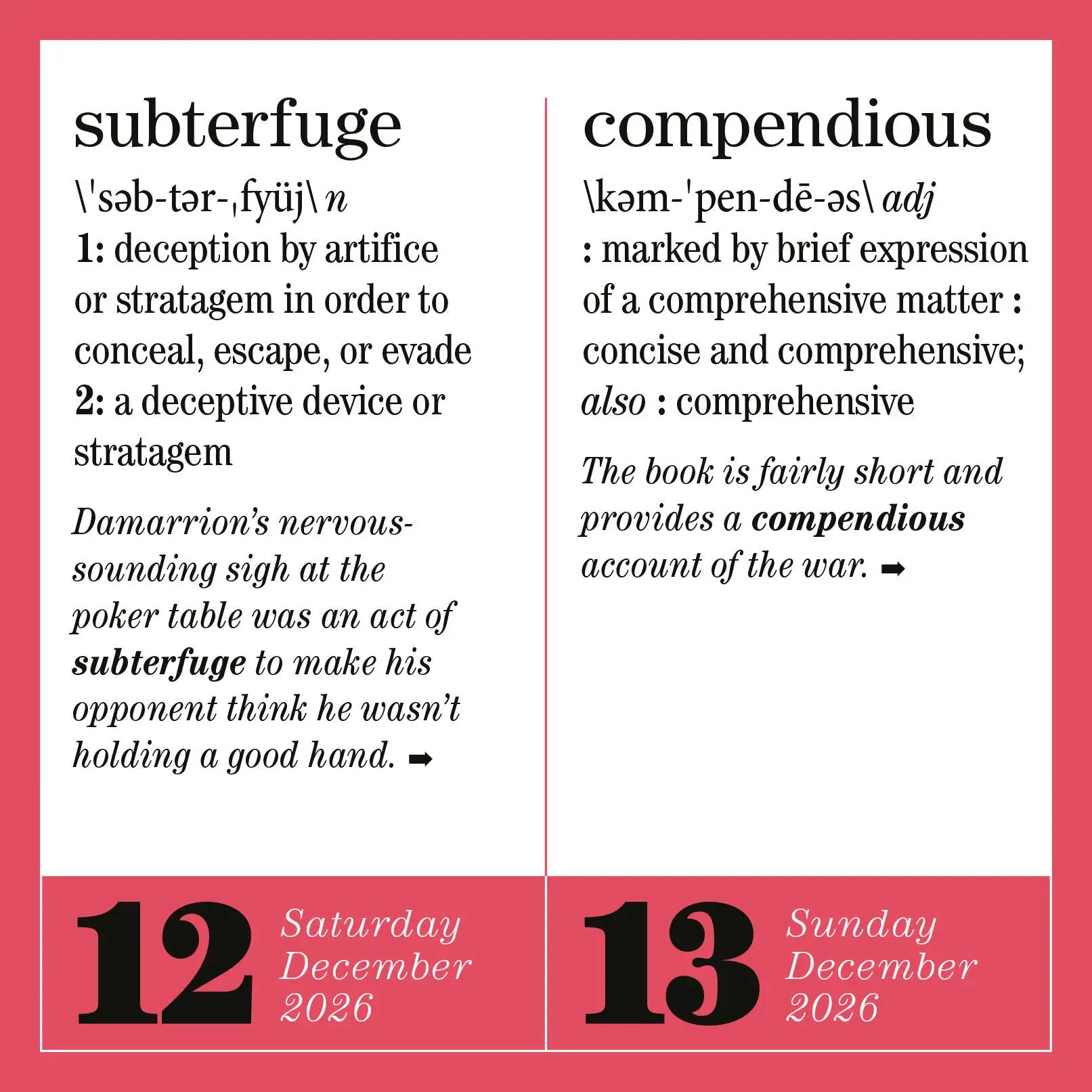 365 New Words-a-Year 2026 Page-a-Day Calendar