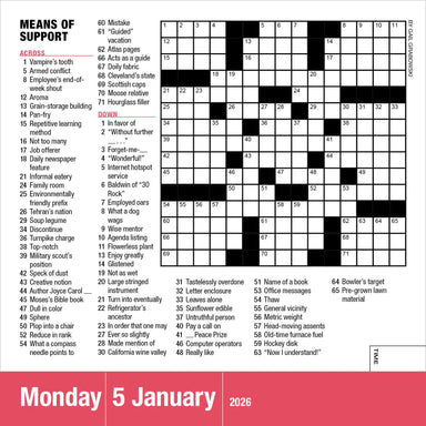 Mensa 10-Minute Crossword Puzzles 2026 Page-a-Day Calendar