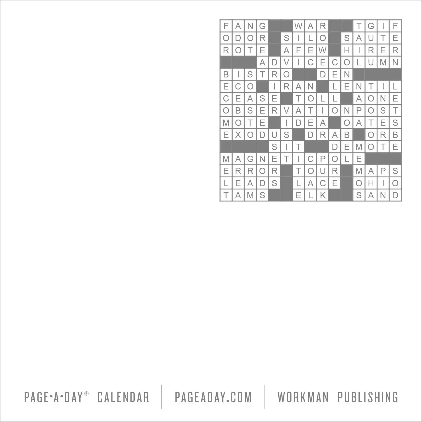 Mensa 10-Minute Crossword Puzzles 2026 Page-a-Day Calendar