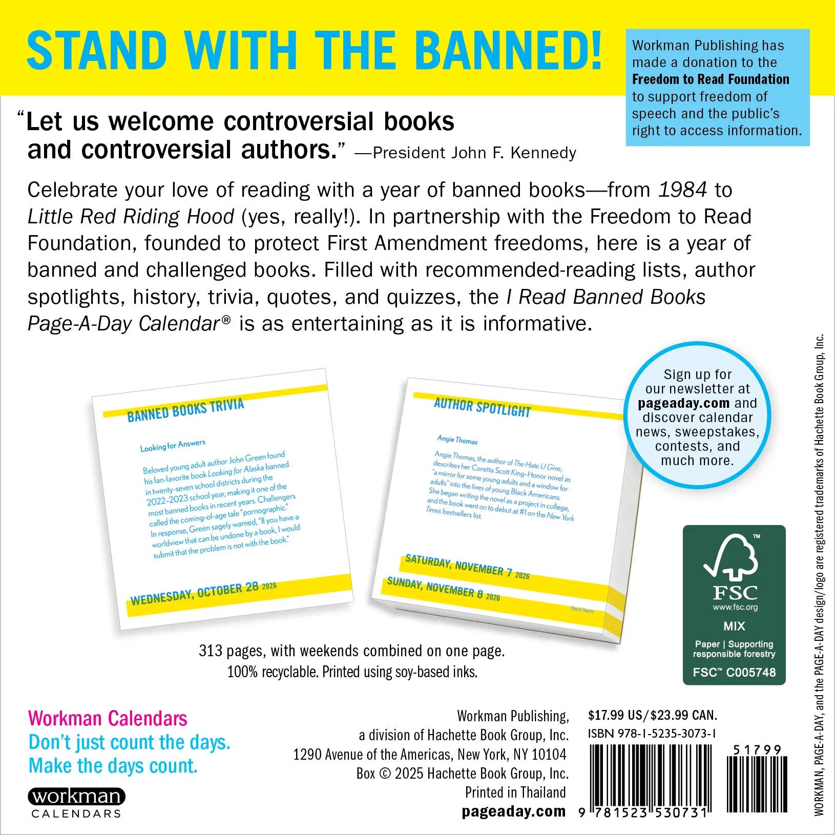 I Read Banned Books 2026 Page-a-Day Calendar