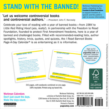 I Read Banned Books 2026 Page-a-Day Calendar