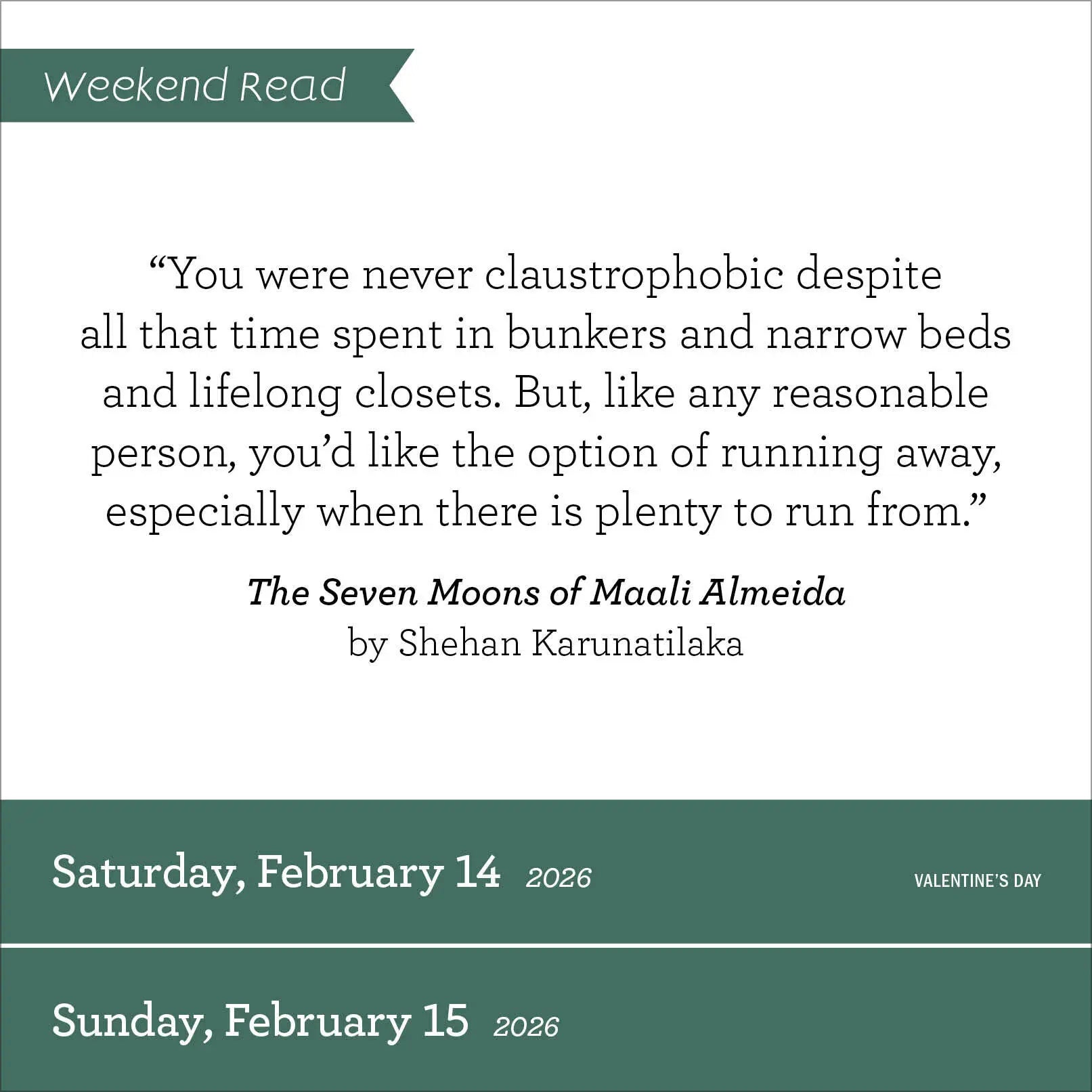 A Book Lover's Year 2026 Page-a-Day Calendar