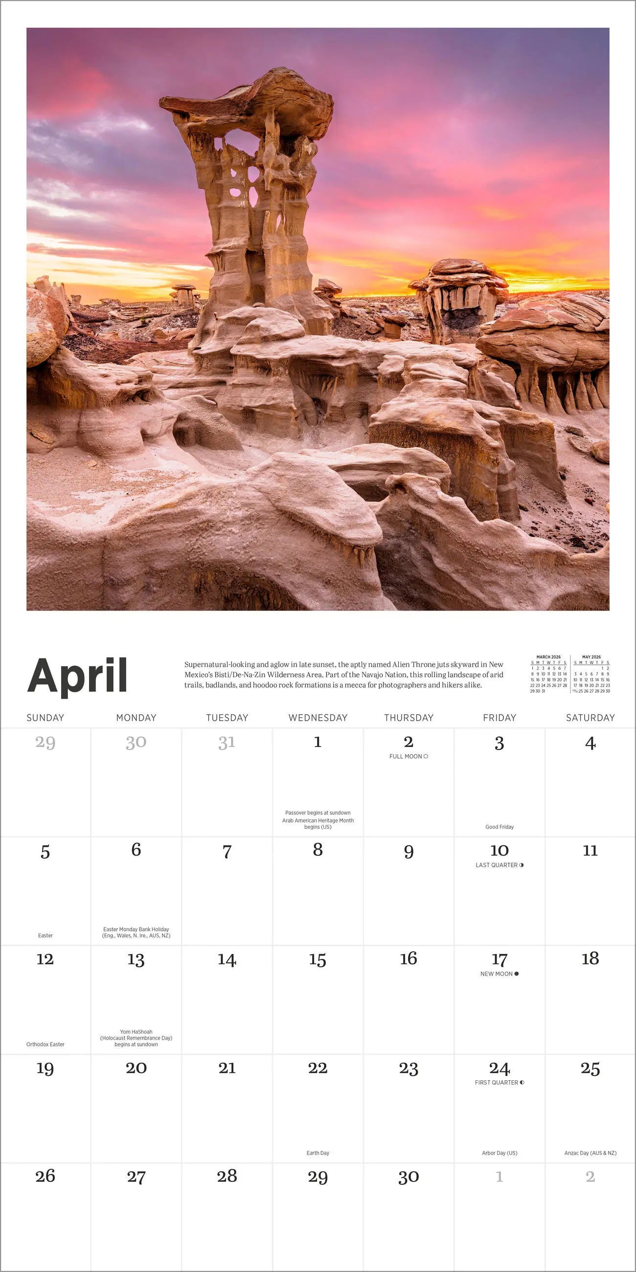 Audubon Nature 2026 Wall Calendar