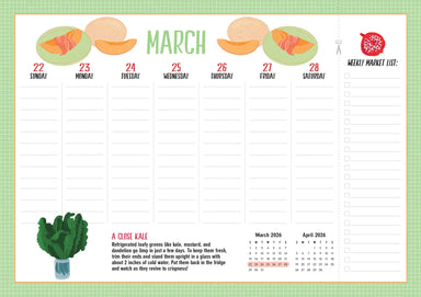 Magnetic Kitchen Companion 2026 Page-a-Week Calendar