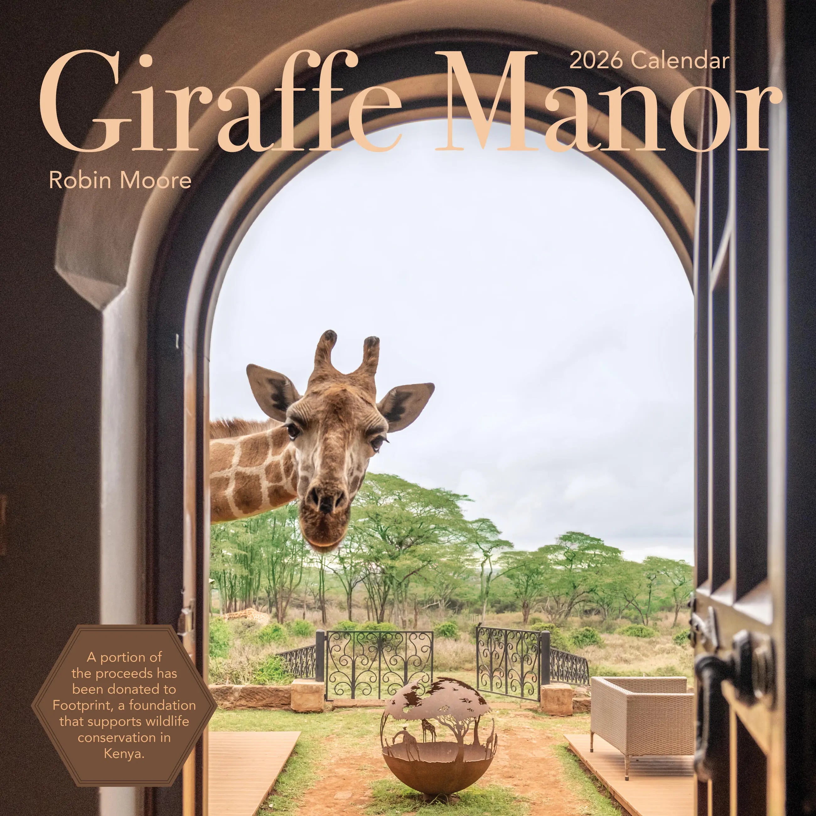 Giraffe Manor 2026 Wall Calendar