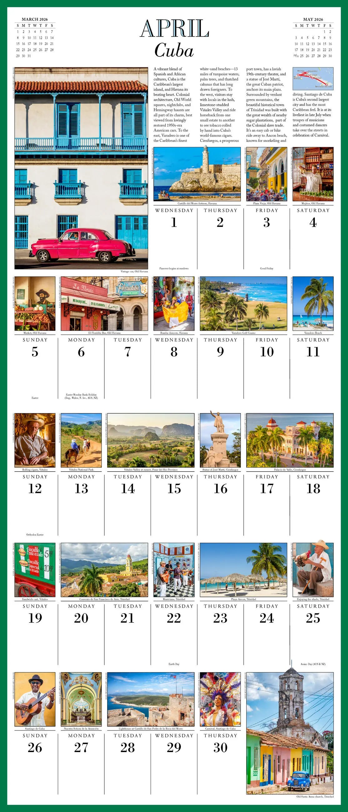 1,000 Places to See Before You Die 2026 Picture-a-Day Wall Calendar