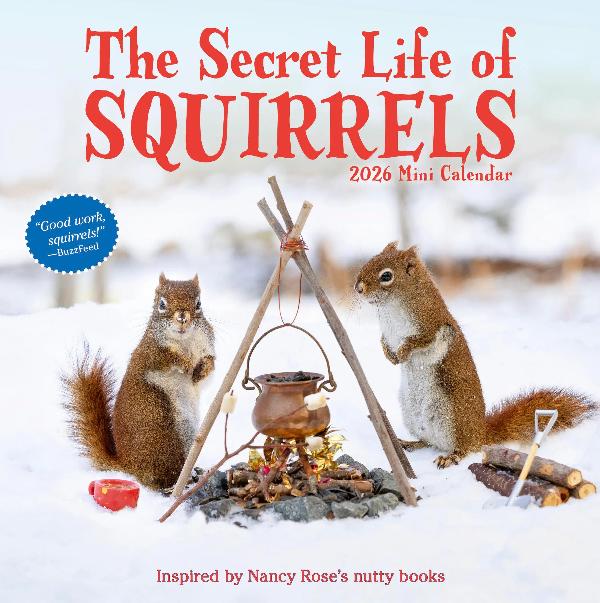 WRK Secret Life of Squirrels Mini Wall Calendar 2026