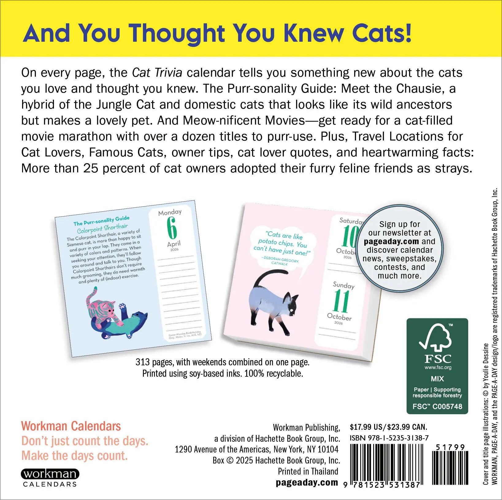 Cat Trivia 2026 Page-a-Day Calendar